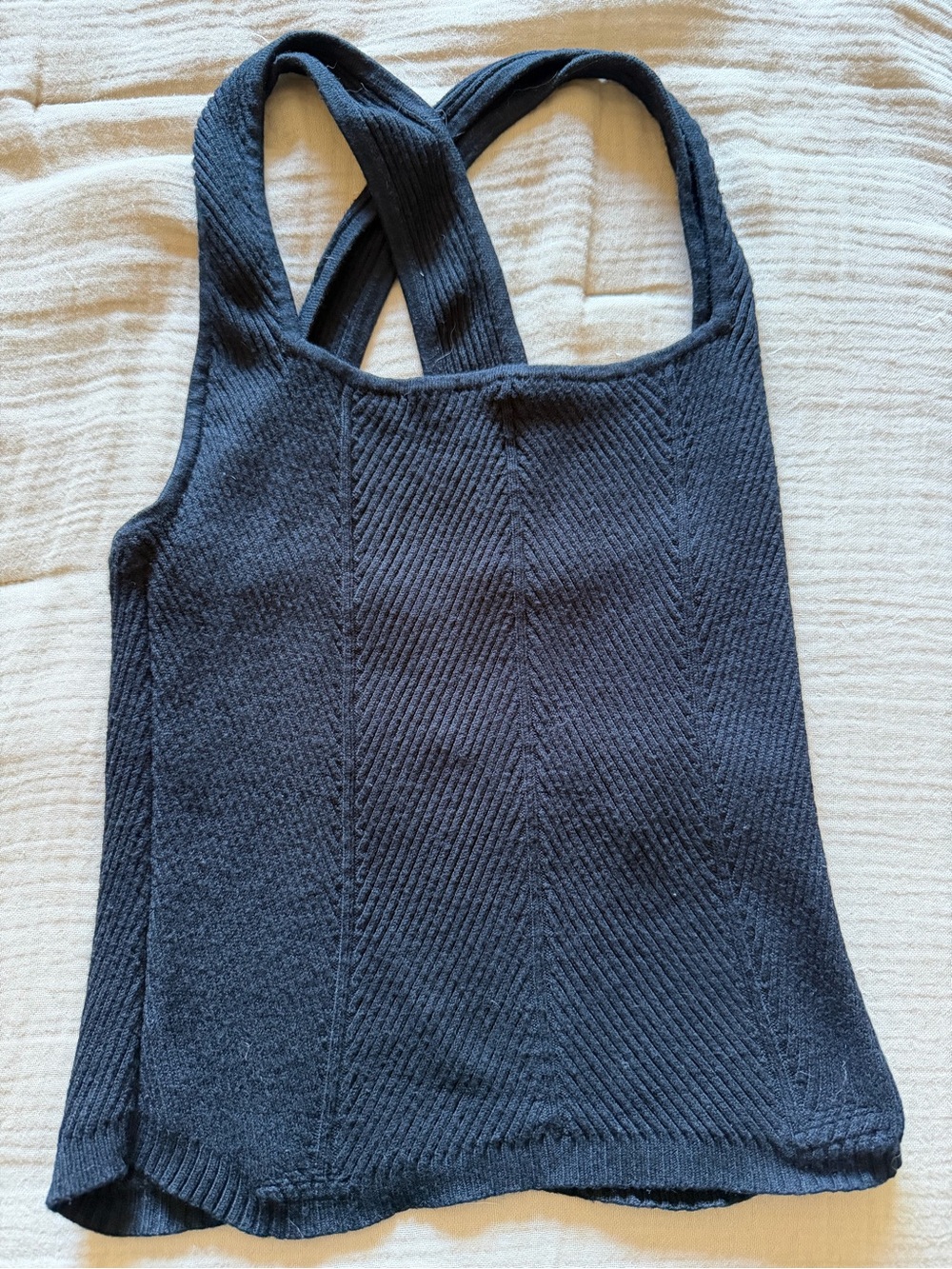 Abercrombie & Fitch Black Ribbed Knit Tank